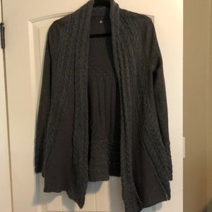 Grey mixed textile sweater